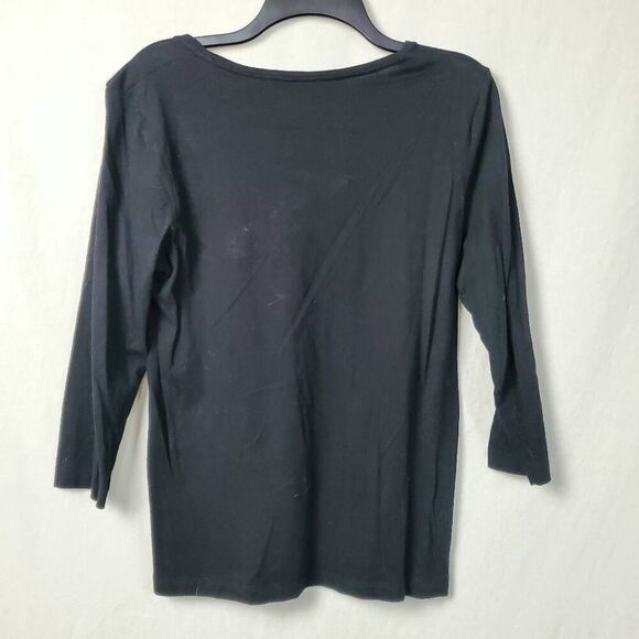 Croft & Barrow Large Black Top - Picture 4 of 7